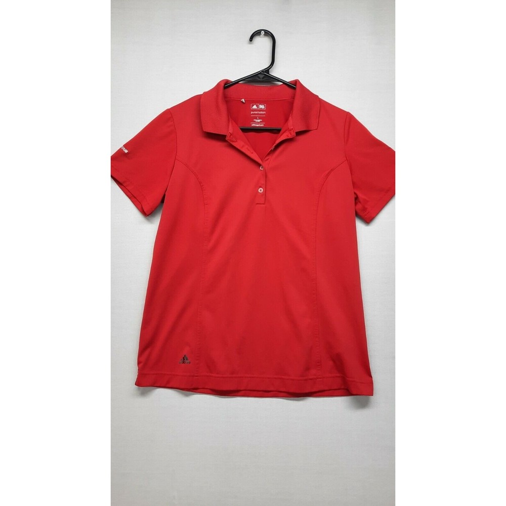 Adidas Golf Boys Puremotion Red Polo Shirt Size Large